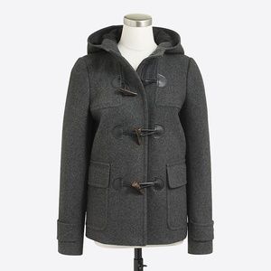 J. Crew Wool-blend Jacket with Hood Charcoal Gray